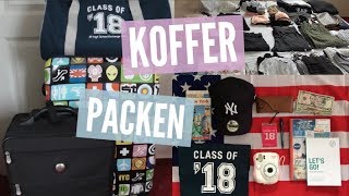 KOFFER PACKEN für 1 Jahr 7  Auslandsjahr USA 201718 [upl. by Skees]