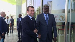 Macron au siège de lUnion africaine en Ethiopie [upl. by Aynas]