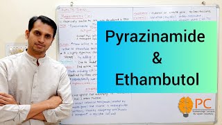 Antitubercular drugs Part 4 Pharmacology of Pyrazinamide and Ethambutol [upl. by Bronk]