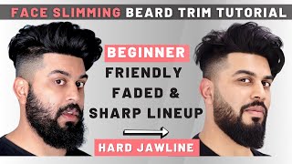 How to Trim your Beard Like a Pro  Beard Fade and Sharpest Line up Beginner Friendly [upl. by Asseram]