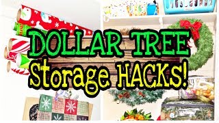 Decor Storage Dollar Tree Hacks  DIY Dollar Tree Storage [upl. by Rachelle]