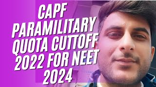 neet 2024 latest updates capf or central poolparamilitary quota in neet 2024cuttoff [upl. by Adekram]