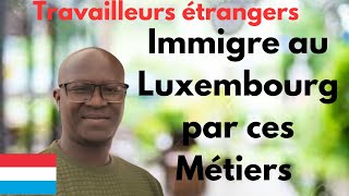 Immigrer au Luxembourg 🇱🇺 avec visa travailleur étranger Voici les 7 métiers les plus mieux payés [upl. by Corney]