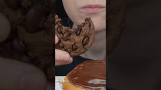 Chocolate Cake Cookies 😋 asmr mukbang chocolate shorts [upl. by Ajar799]