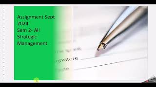 NMIMS Sept2024AssignmentStrategic Management SEM2 [upl. by Menard]