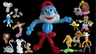 Balloon Papa Smurf Ballon Papa Schlumpf Modellierballon Ballonfiguren [upl. by Nawak]