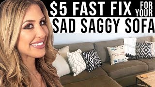 Saggy Couch Cushion Fix  Easy Pillow amp Cushion Makeover [upl. by Domenico]