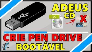 Como Criar Um Pendrive Bootavel  Canal TF [upl. by Aizat329]