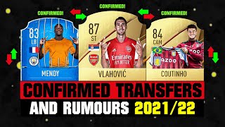 FIFA 22  NEW CONFIRMED TRANSFERS amp RUMOURS 🤪🔥 ft Vlahovic Coutinho Mendy etc [upl. by Roye]