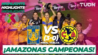 HIGHLIGHTS  Tigres 3vs0 América  AP2023Final vuelta  Liga Mx Femenil [upl. by Armbruster]