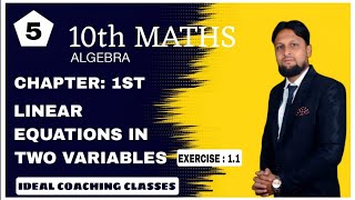 10th class Linear Equation In Two Variables Part 5 practice set 11 [upl. by Aina]