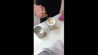 Latte art  Latte macchiato  Barista Krasl Pavel [upl. by Rebmik84]