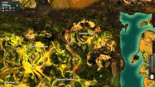 Guild Wars 2 Burnisher Quarry HP  Vista without using Leyline Gliding [upl. by Sukramal]