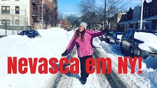 Nevasca em Nova York  diversão pós nevasca Jonas [upl. by Leuneb203]