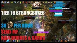 PoE 324 MAKE 30 DIVHR AT LEAST T16 MAPS W STRONGBOXES  Strongbox Card amp Scarab Guide [upl. by Nifares]