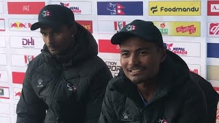 Nepal Captain Rohit Paudel amp Dev Khanal post match press conference after beating Canada in 2nd ODI [upl. by Akoyin]