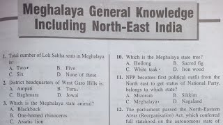 GK for Meghalaya Police 2024Genaral knowledge practice for Meghalaya police exam 2024 [upl. by Sion]