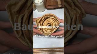 My attempt at a Baumkuchen german cakerecipes baking easyrecipes [upl. by Trebmal]