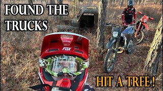 2025 KTM 300 XCW HARD ENDURO HITS TREE HEAD ON [upl. by Cirtap]