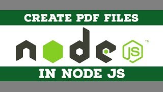 Create a PDF Document in Node JS [upl. by Dode]