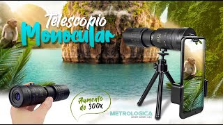 Telescopio monocular para celular con 300x unboxing y modo de uso [upl. by Yale]