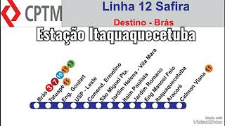 Estação Itaquaquecetuba  Linha 12 Safira Da CPTM [upl. by Nodaj681]