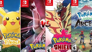 All 4 Switch Pokemon Games Ranked [upl. by Annoyk]