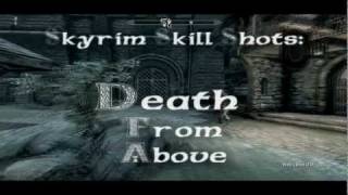 TESV Skyrim  Archery Trick shots [upl. by Atnicaj]