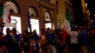 Mondiali di calcio 2006  Festeggiamenti a Firenze [upl. by Alra]