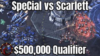 Scarlett vs SpeCial  SC2 bo5 ZvT 500000 Qualifying Match [upl. by Lough379]