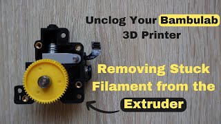 Unclog Bambulab Extruder Removing Stuck Filament [upl. by Schild865]