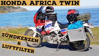 Honda XRV 750 Africa Twin  Zündkerzen amp Luftfilter wechseln [upl. by Moffitt590]