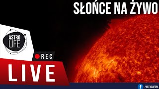 Słońce na żywo Ogromne obszary aktywne i protuberancje  AstroLife na LIVE 101 [upl. by Rochelle]