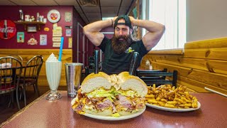 YOU ONLY GET 30 MINUTES TO FINISH THIS GIANT DELI SANDWICH CHALLENGE IN MICHIGAN  BeardMeatsFood [upl. by Kathlin]