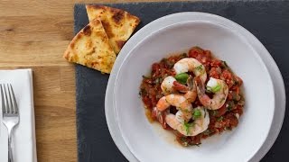 Recette de Ragoût italien aux crevettes avec pain naan [upl. by Eiznikam]