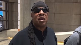 Stevie Wonder Reacts To Rumors That Hes Not Actually Blind At LAX [upl. by Sass]