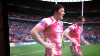 Joel Tomkins wembley full length try Wigan Warriors vs Leeds Rhinos [upl. by Eniale]