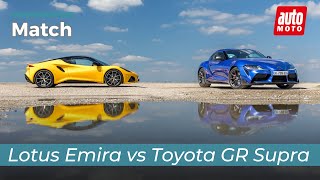 Lotus Emira vs Toyota GR Supra  cest dans la boîte [upl. by Aretse]