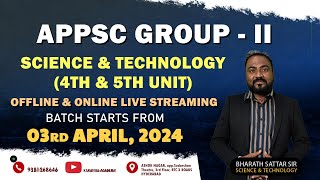 APPSC GROUP  II MAINS SCIENCE amp TECHNOLOGY 4th amp 5th Units appsc group2 mains [upl. by Yessak]