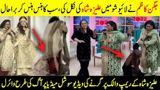 Juggan Kazim Mimicks Alizeh Shah’s Ramp Fall  Desi Tv  TA2T [upl. by Ahsieka]