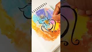 Best colorful Shree Ganesh ji Painting 🙏 youtube [upl. by Essila618]