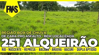 251 ALQ POR R 95 MIL ALQ  DE CARA PRO ASFALTO  TERRA DE CULTURA FAZENDA TEM RIO REPRESA [upl. by Dnama856]