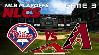 🔥 ARIZONA DIAMONDBACKS vs PHILADELPHIA PHILLIES 🔥 MLB NLCS Playoffs Game 3  DBacks  Chase Field [upl. by Sculley719]