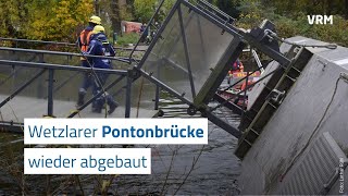 Wetzlarer Pontonbrücke wieder abgebaut [upl. by Lasko]