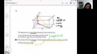 olevel 2023 EMP1 Q26 3D trigo [upl. by Anaerda475]