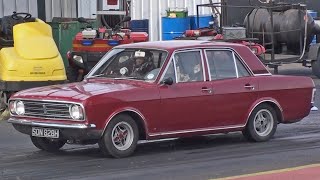 NA Cosworth Mk2 Cortina at Santa Pod Raceway [upl. by Nitaj]