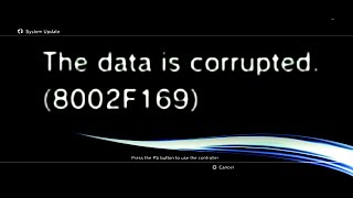 PS3 Error System Update Fix 8002F169 the data is corrupted пс3 ошибка обновления системы [upl. by Goeger617]