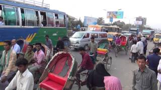 Incredible traffic in Dhaka Bangladesh in HD 2014 part 2 [upl. by Nahtanohj]