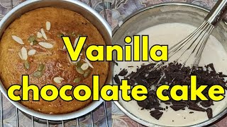 How to make cake at home dahi se cake banaye Vanilla Chocolate cake  Homemade Cake [upl. by Elocim]