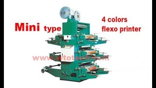 mini 4 colors flexo printing machine in Nigeria [upl. by Eletnahc313]